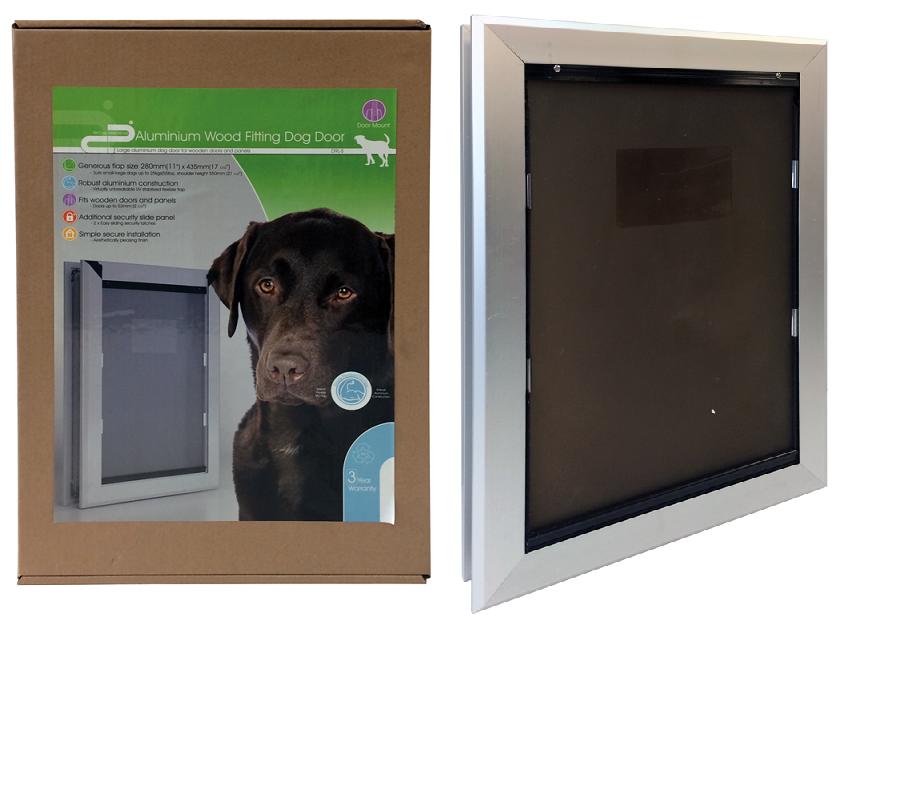 Aluminium Dog Door wood fitting Large NZ Pet Doors