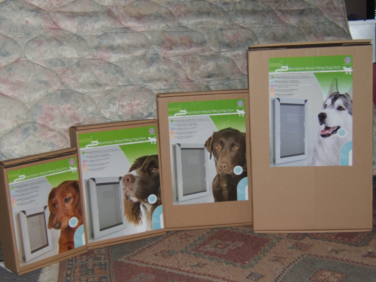 Aluminium Dog Door wood fitting Large NZ Pet Doors