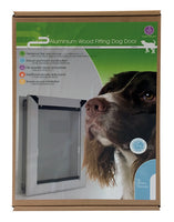 Aluminium Dog Door - Wood Fitting - Medium