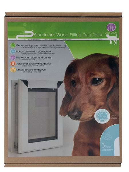 Aluminium Dog Door - Wood Fitting - Small