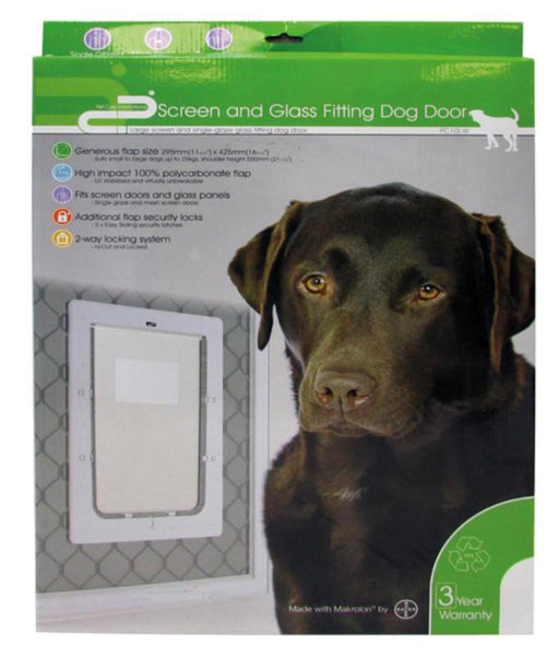 Dog Door PC10 Large- Glass/Screen/Thin Panels